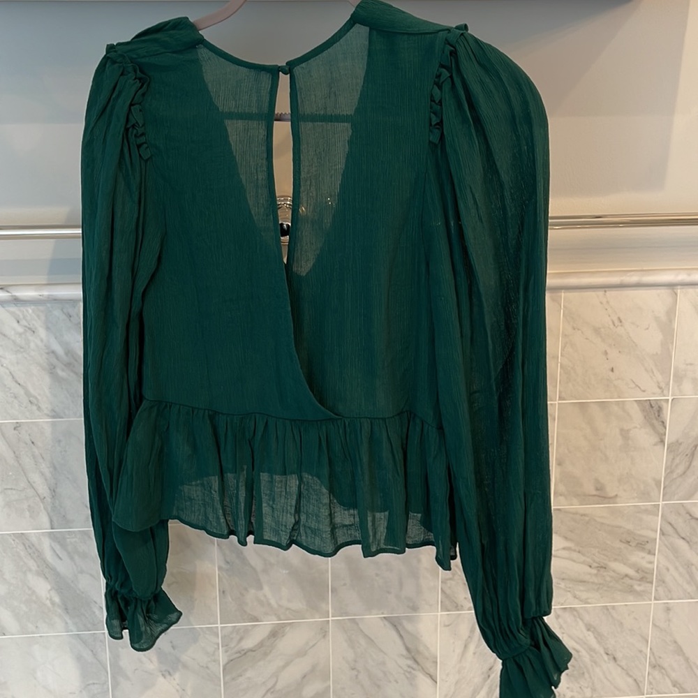 Free people emerald green top extra small